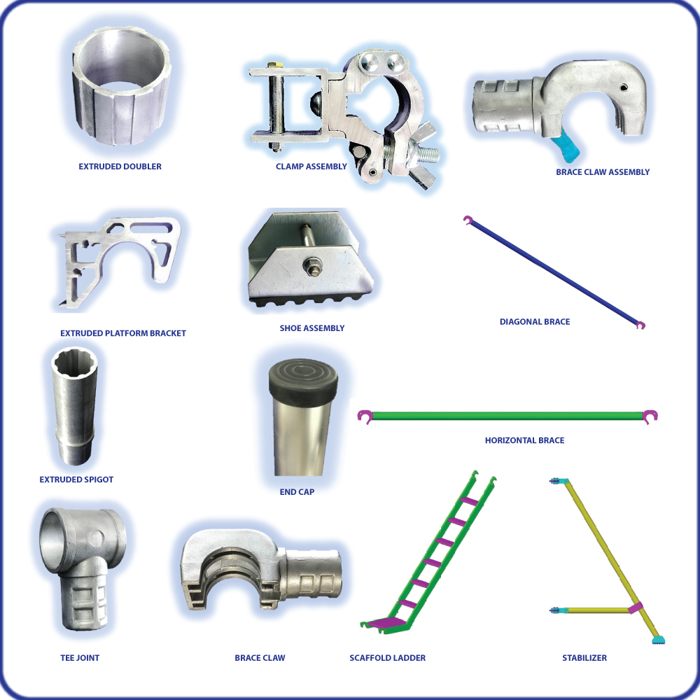 ALUMINIUM SCAFFOLD COMPONENTS